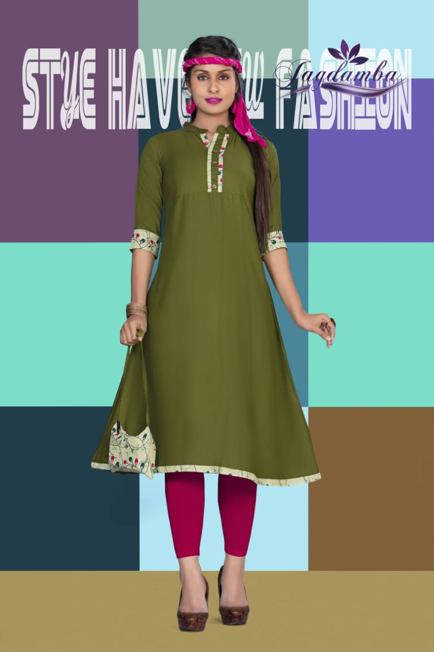 Carron By Jagdamba 01 To 08 Series Stylish Fancy Beautiful Colorful Casual Wear & Ethnic Wear Rayon Printed Kurtis At Wholesale Price