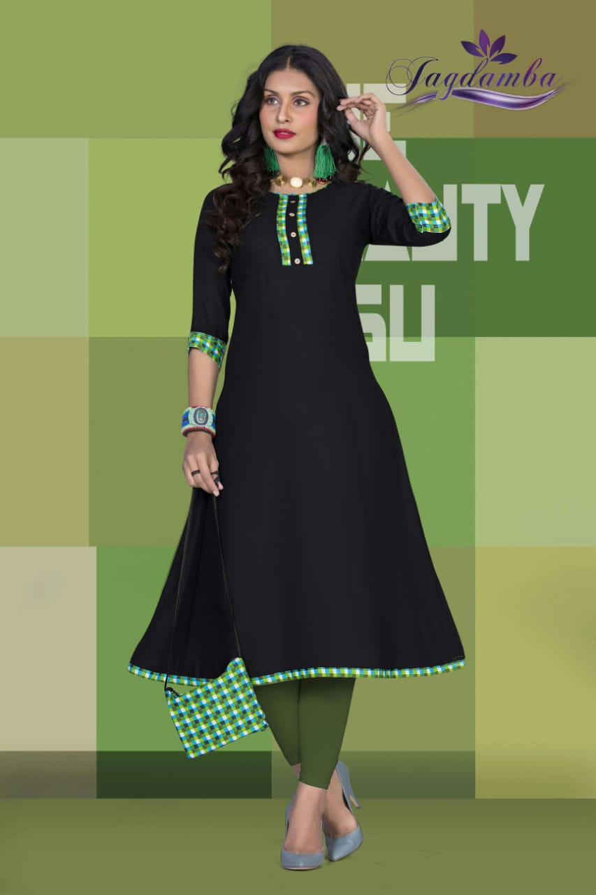 Carron By Jagdamba 01 To 08 Series Stylish Fancy Beautiful Colorful Casual Wear & Ethnic Wear Rayon Printed Kurtis At Wholesale Price