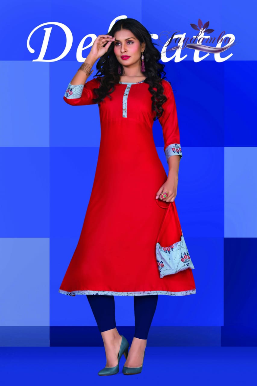 Carron By Jagdamba 01 To 08 Series Stylish Fancy Beautiful Colorful Casual Wear & Ethnic Wear Rayon Printed Kurtis At Wholesale Price