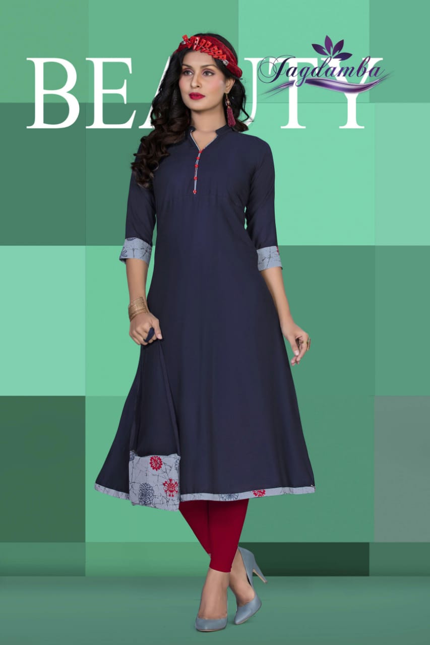 Carron By Jagdamba 01 To 08 Series Stylish Fancy Beautiful Colorful Casual Wear & Ethnic Wear Rayon Printed Kurtis At Wholesale Price