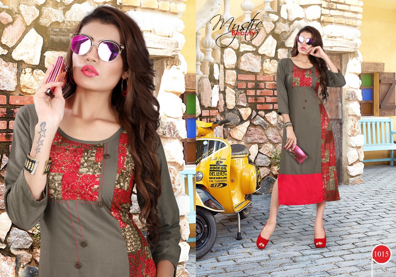 Casino By Sb Trendz 1009 To 1016 Series Beautiful Colorful Stylish Fancy Casual Wear & Ethnic Wear & Ready To Wear Heavy Rayon Kurtis At Wholesale Price