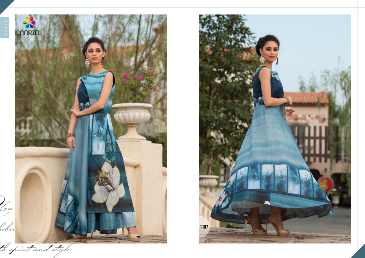 Catwalk By Aarza Beautiful Colorful Stylish Fancy Casual Wear & Ethnic Wear & Ready To Wear Green Silk Kurtis At Wholesale Price