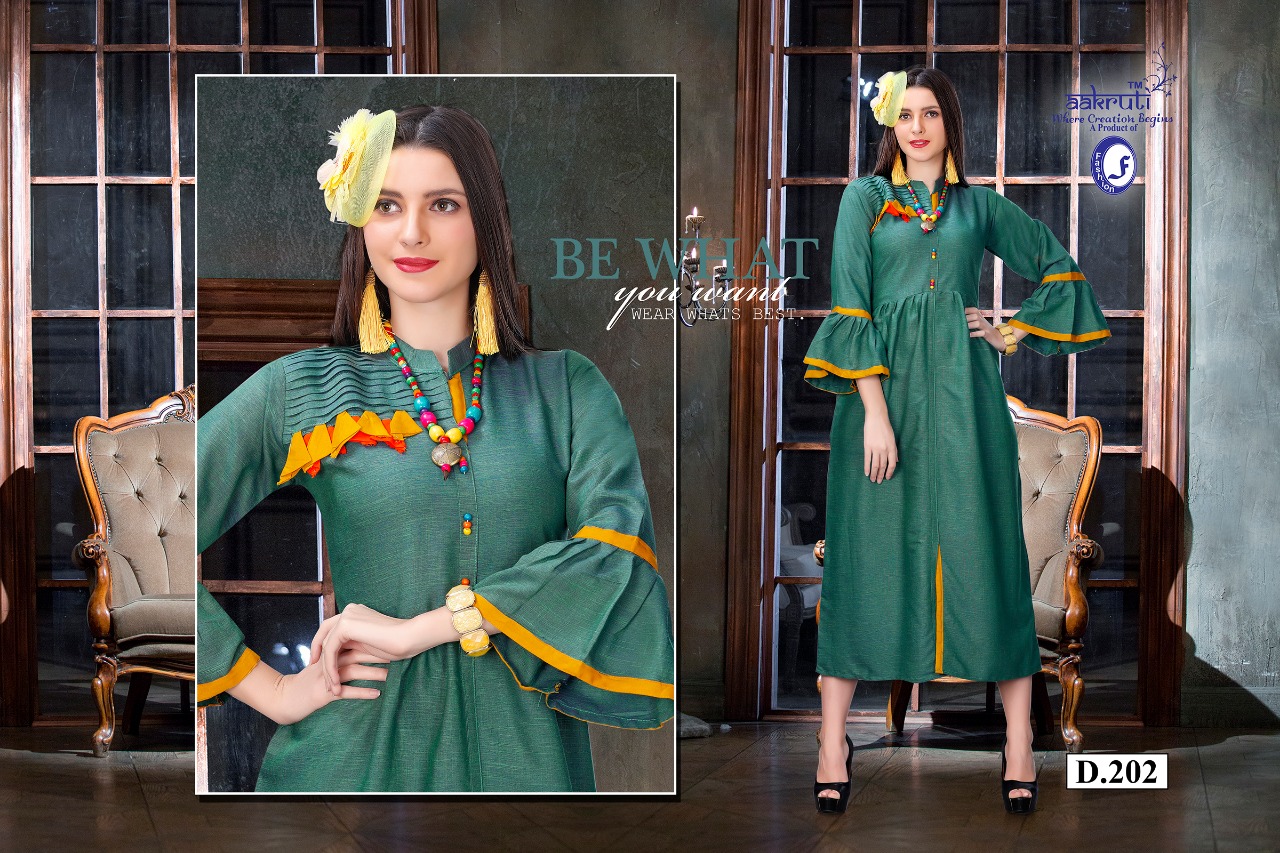 Celebration By Aakruti 201 To 208 Series Stylish Fancy Beautiful Colorful Casual Wear & Ethnic Wear Two Tone Rayon Kurtis At Wholesale Price