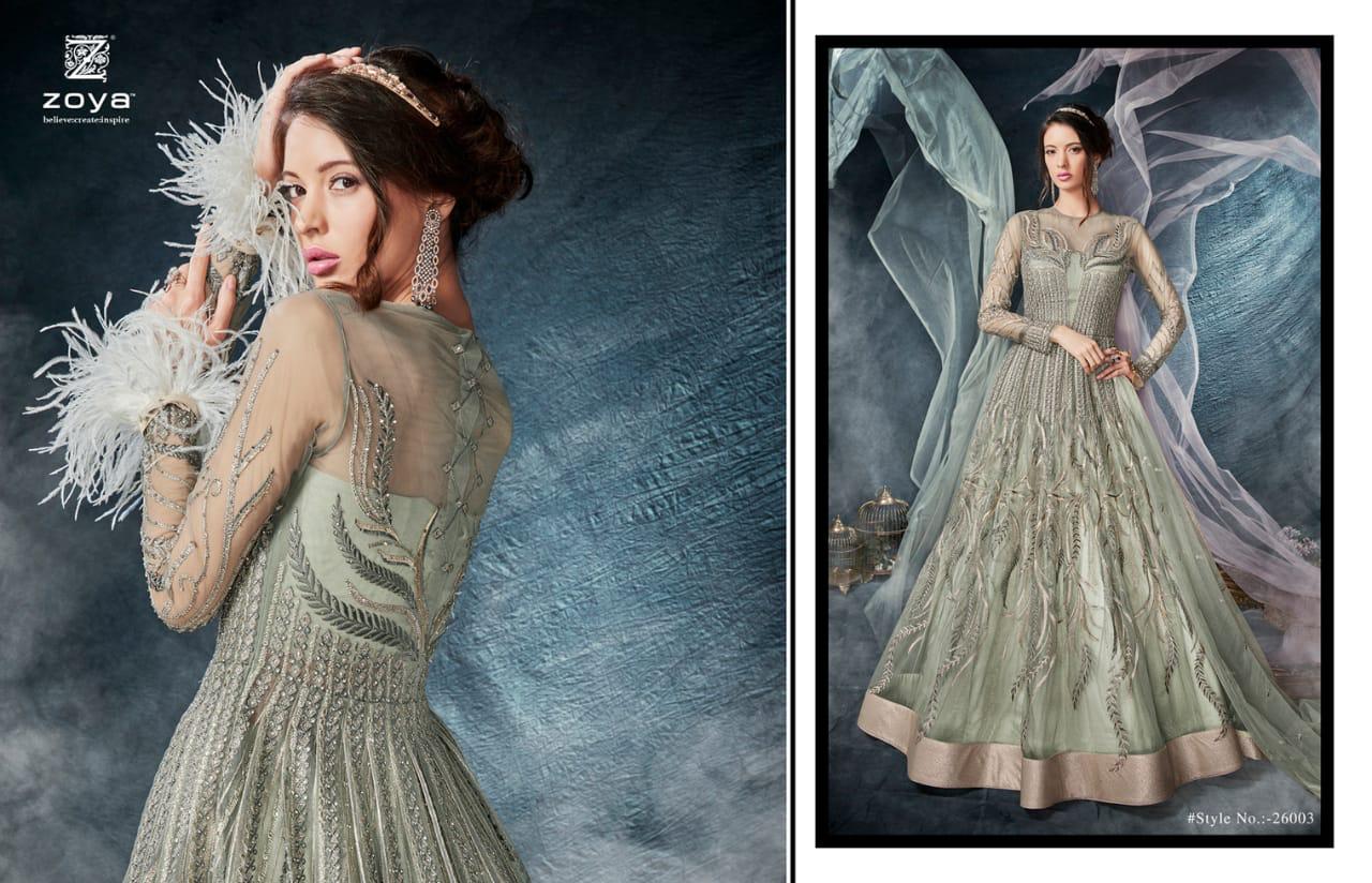 Celebration Nx By Zoya Designer 26001 To 26006 Series Designer Bridal Wear Suits Collection Beautiful Stylish Fancy Colorful Party Wear & Occasional Wear Net/ Silk Embroidered Dresses At Wholesale Price
