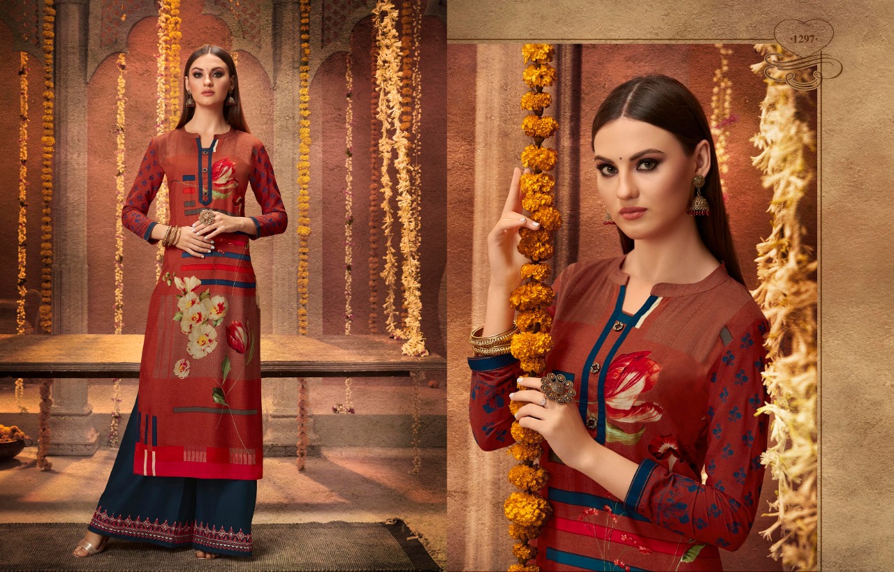 Chambor Vol-7 By Kajree Fashion 1291 To 1302 Series Beautiful Stylish Fancy Colorful Casual Wear & Ethnic Wear & Ready To Wear Rayon Printed Kurtis At Wholesale Price