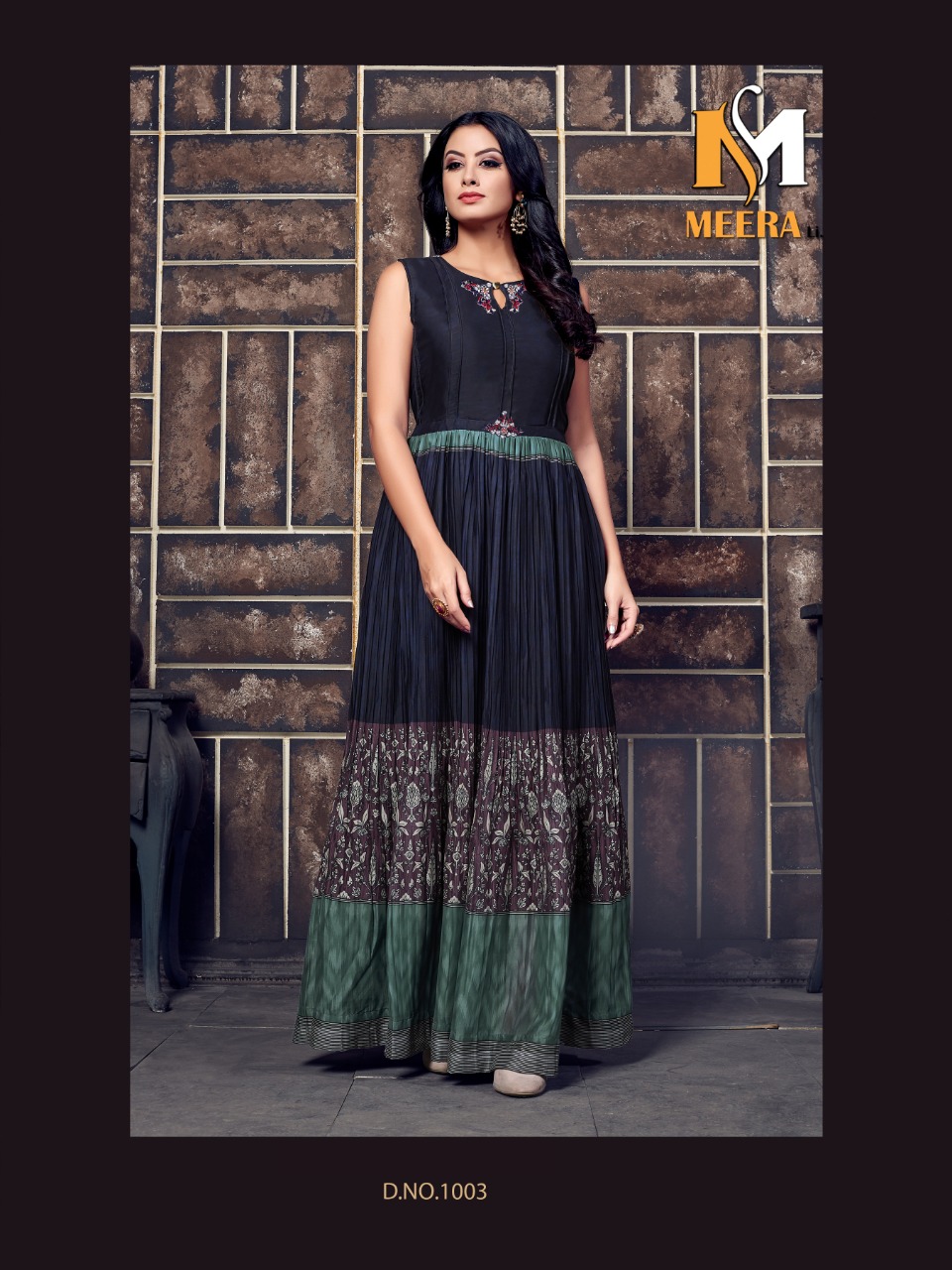 Chandani By Meerali 1001 To 1006 Series Beautiful Stylish Colorful Fancy Party Wear & Ethnic Wear & Ready To Wear Silk Printed Kurtis At Wholesale Price