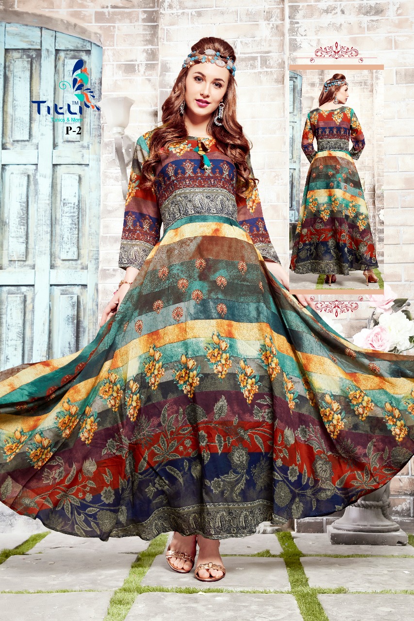 Chanderi By Title 1 To 5 Series Designer Stylish Fancy Colorful Casual Wear & Ethnic Wear & Ready To Wear Chanderi Printed Kurtis At Wholesale Price
