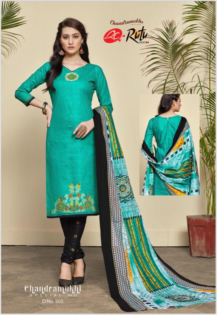 Chandramukhi Vol-5 By Rutu 501 To 512 Series Beautiful Suits Stylish Fancy Colorful Casual Wear & Ethnic Wear & Ready To Wear Cotton Printed Dresses At Wholesale Price