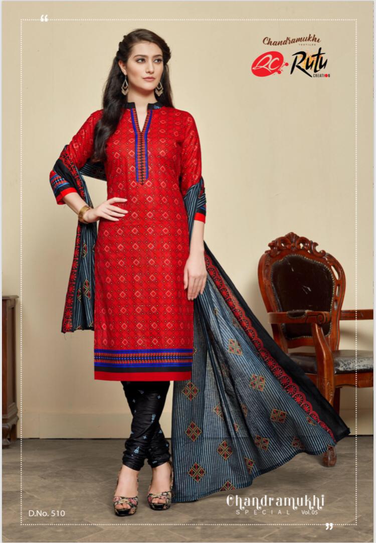 Chandramukhi Vol-5 By Rutu 501 To 512 Series Beautiful Suits Stylish Fancy Colorful Casual Wear & Ethnic Wear & Ready To Wear Cotton Printed Dresses At Wholesale Price