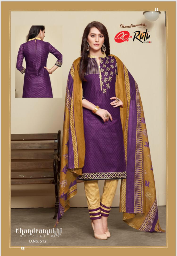 Chandramukhi Vol-5 By Rutu 501 To 512 Series Beautiful Suits Stylish Fancy Colorful Casual Wear & Ethnic Wear & Ready To Wear Cotton Printed Dresses At Wholesale Price