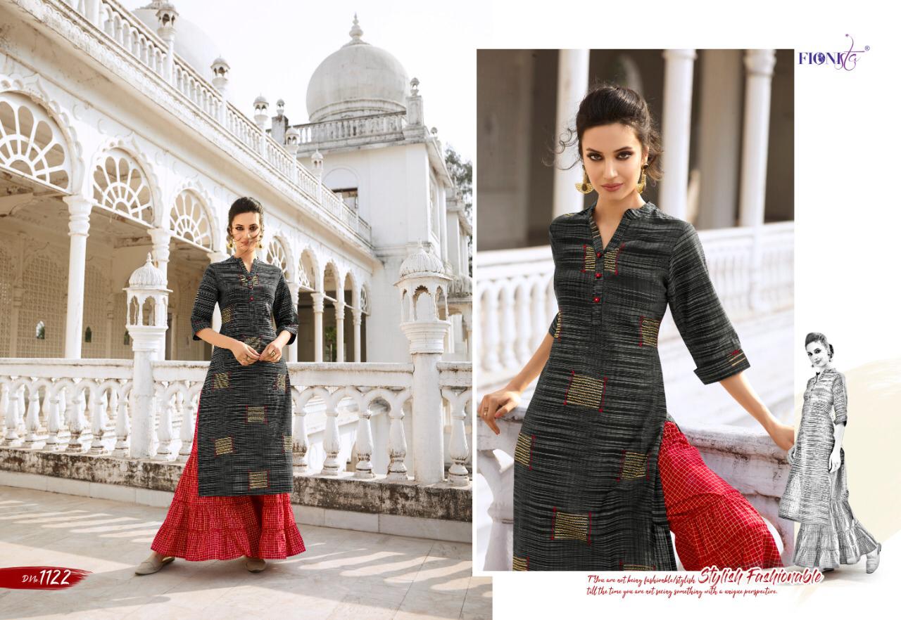 Charmie By Fionista 1121 To 1127 Series Beautiful Stylish Fancy Colorful Designer Party Wear & Ethnic Wear & Ready To Wear Rayon Embroidered Kurtis With Bottoms At Wholesale Price