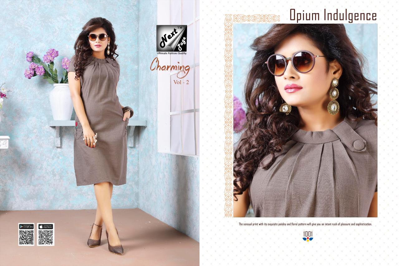 Charming Vol-2 By Next Page 1001 To 1010 Series Beautiful Colorful Stylish Fancy Casual Wear & Ethnic Wear & Ready To Wear Heavy Cotton Printed Kurtis At Wholesale Price