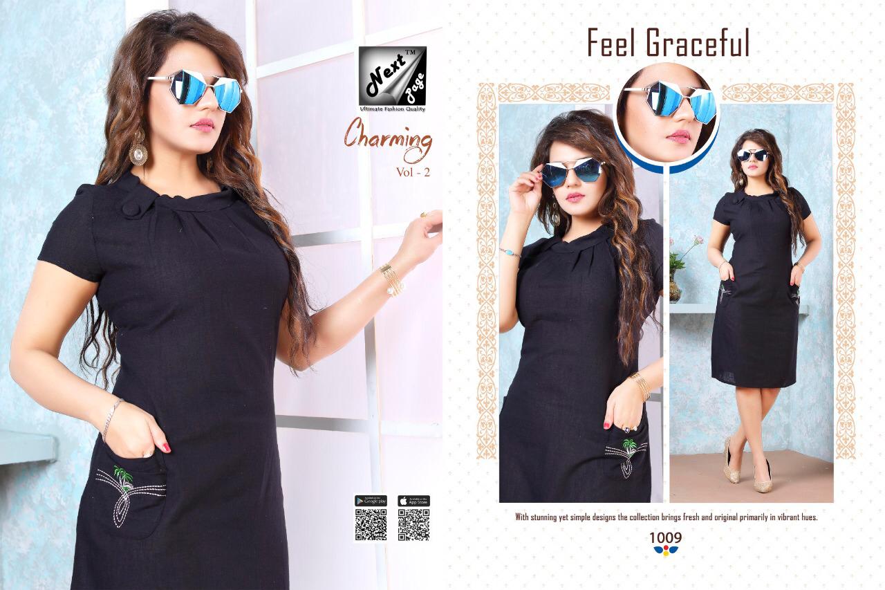 Charming Vol-2 By Next Page 1001 To 1010 Series Beautiful Colorful Stylish Fancy Casual Wear & Ethnic Wear & Ready To Wear Heavy Cotton Printed Kurtis At Wholesale Price