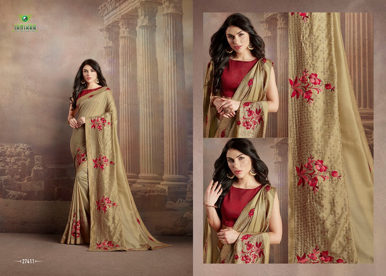 Check Mate By Sanskar Tex Print 27401 To 27412 Series Indian Traditional Wear Collection Beautiful Stylish Fancy Colorful Party Wear & Occasional Wear Satin Chiffon Sarees At Wholesale Price