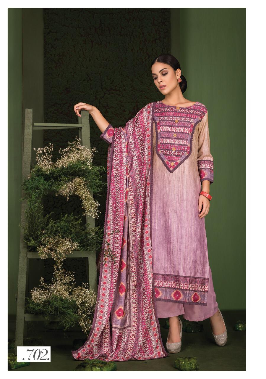 Cherish By Sri 701 To 707 Series Beautiful Collection Suits Stylish Fancy Colorful Party Wear & Ethnic Wear Pure Dezu Silk Printed Dresses At Wholesale Price