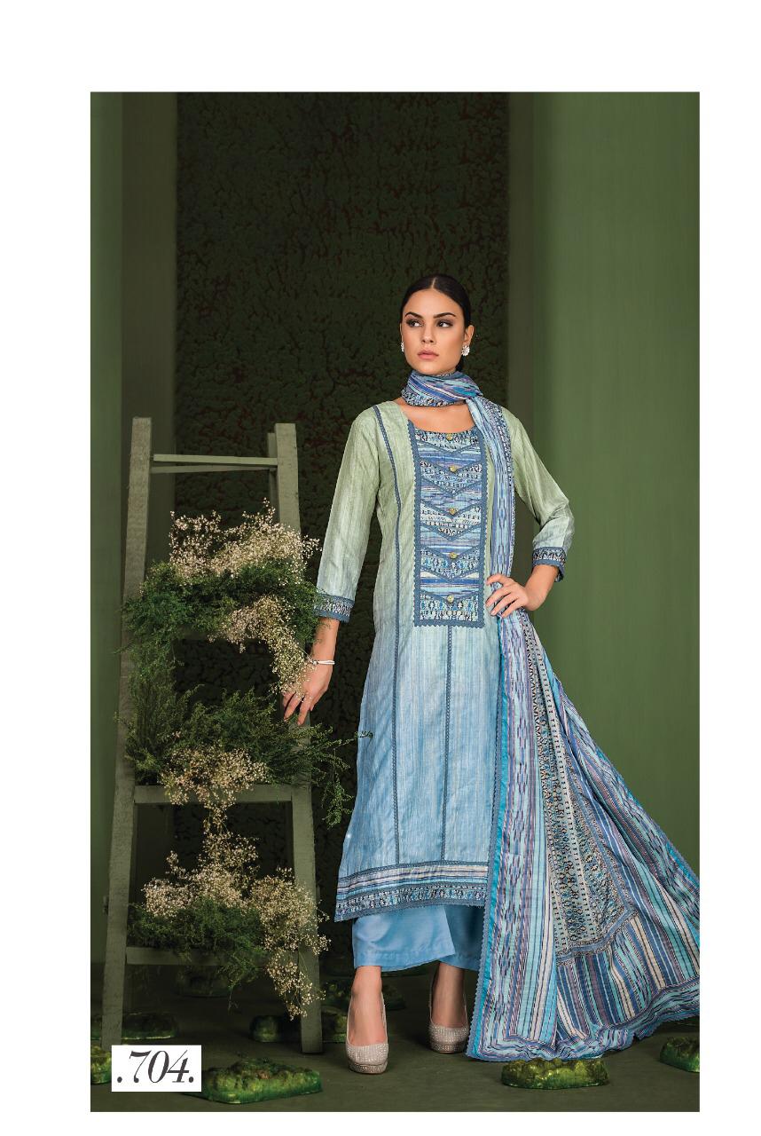 Cherish By Sri 701 To 707 Series Beautiful Collection Suits Stylish Fancy Colorful Party Wear & Ethnic Wear Pure Dezu Silk Printed Dresses At Wholesale Price