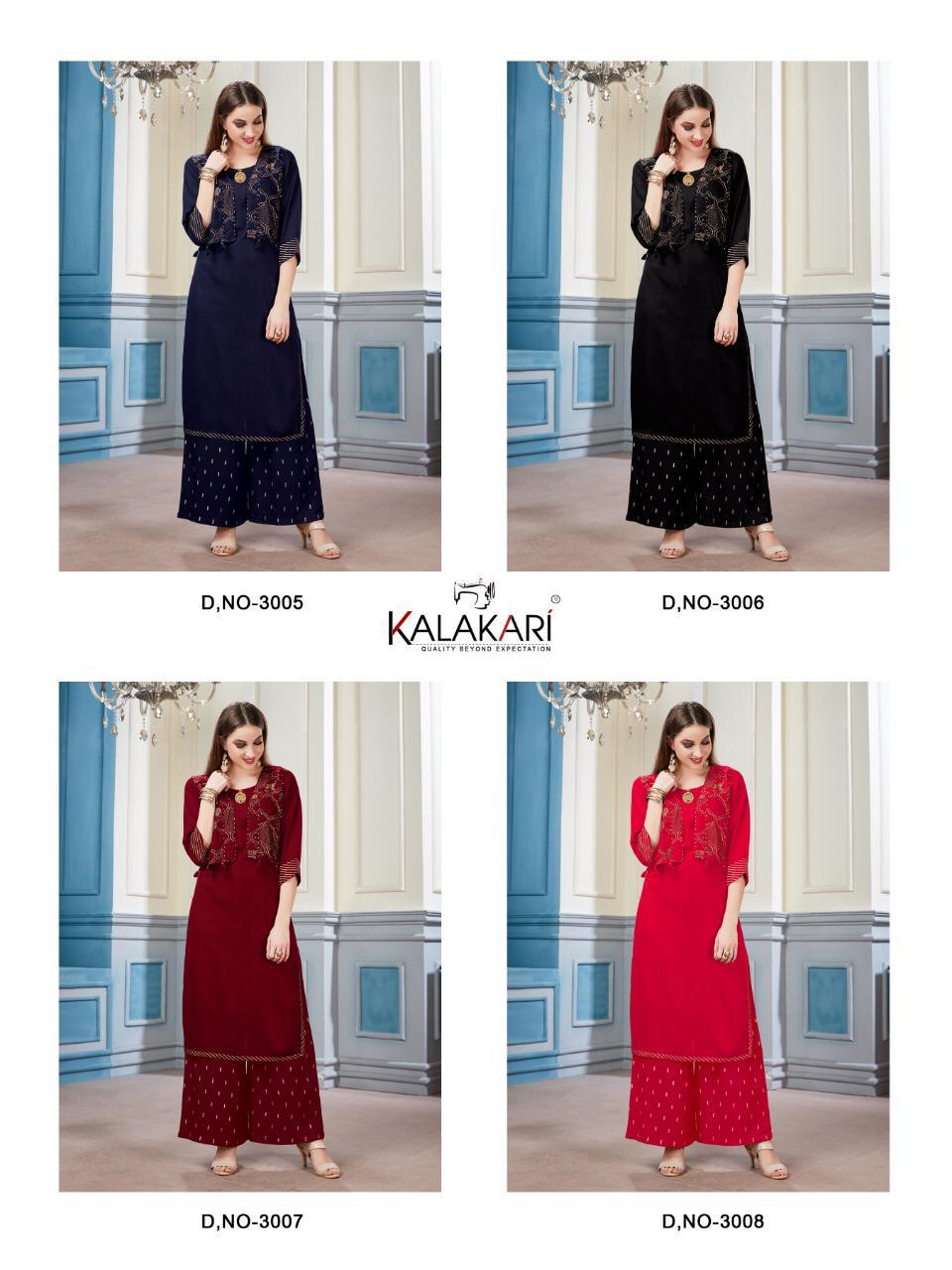 Chigy Wigy Vol-5 By Kalakari 3001 To 3004 Series Beautiful Colorful Stylish Fancy Casual Wear & Ethnic Wear & Ready To Wear Liva Flex Cotton Slub Printed Kurtis With Jacket At Wholesale Price