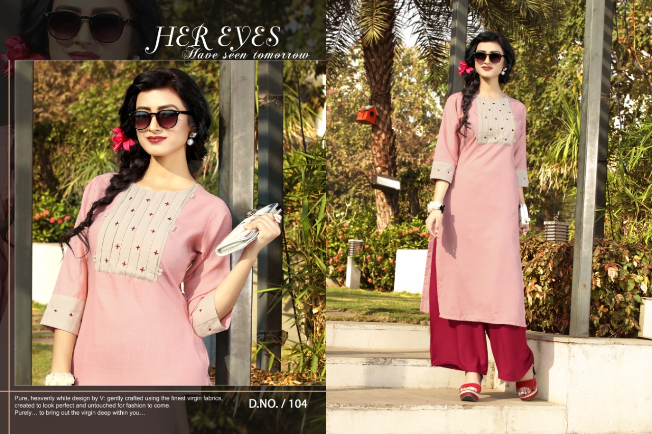 Chitra By Gallberry 101 To 106 Series Stylish Fancy Colorful Collection Casual Wear & Ethnic Wear Ruby Cotton Printed Kurtis At Wholesale Price