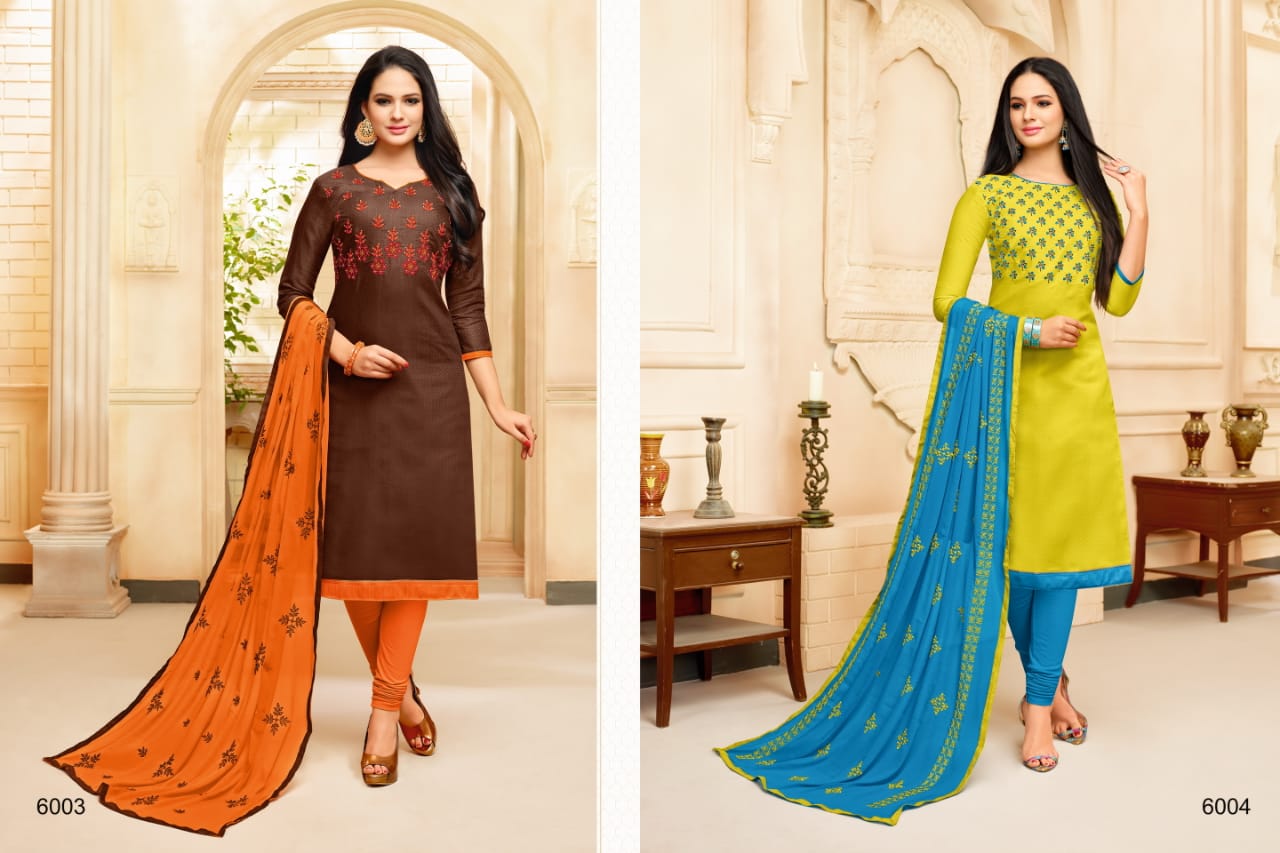 Chulbul By Rr Fashion 6001 To 6012 Series Indian Traditional Wear Collection Beautiful Stylish Fancy Colorful Party Wear & Occasional Wear Cotton Dress At Wholesale Price