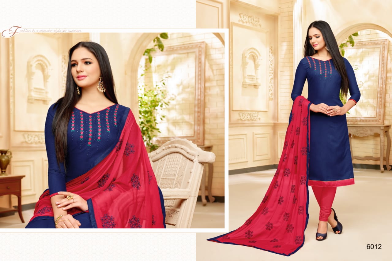 Chulbul By Rr Fashion 6001 To 6012 Series Indian Traditional Wear Collection Beautiful Stylish Fancy Colorful Party Wear & Occasional Wear Cotton Dress At Wholesale Price
