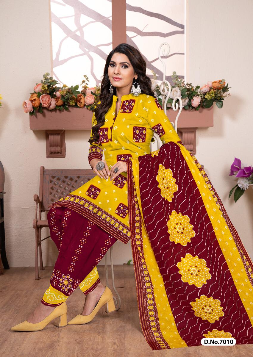 Chunari Vol-2 By Shree Meenaxi Cotton 7001 To 7010 Series Beautiful Suits Stylish Fancy Colorful Party Wear & Ethnic Wear Cotton Printed Dresses At Wholesale Price