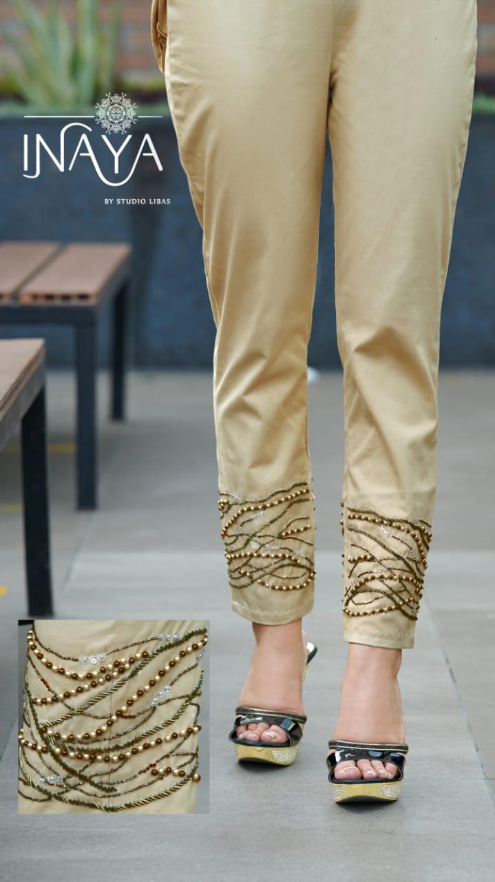 Cigarette Pants Vol-7 By Inaya 1001 To 1003 Series Indian Traditional Wear Collection Beautiful Stylish Fancy Colorful Party Wear & Occasional Wear Cotton With Stretch Comfortably At Wholesale Price