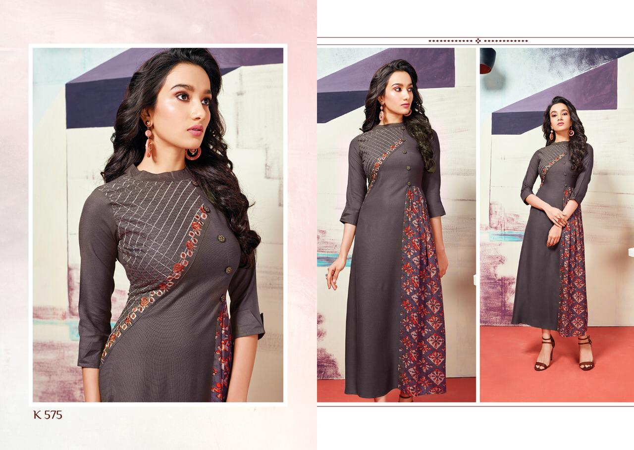 Cloud Vol-10 By Eternal Fashion 572 To 579 Series Beautiful Stylish Fancy Colorful Casual Wear & Ethnic Wear & Ready To Wear Heavy Rayon Print With Embroidery Kurtis At Wholesale Price