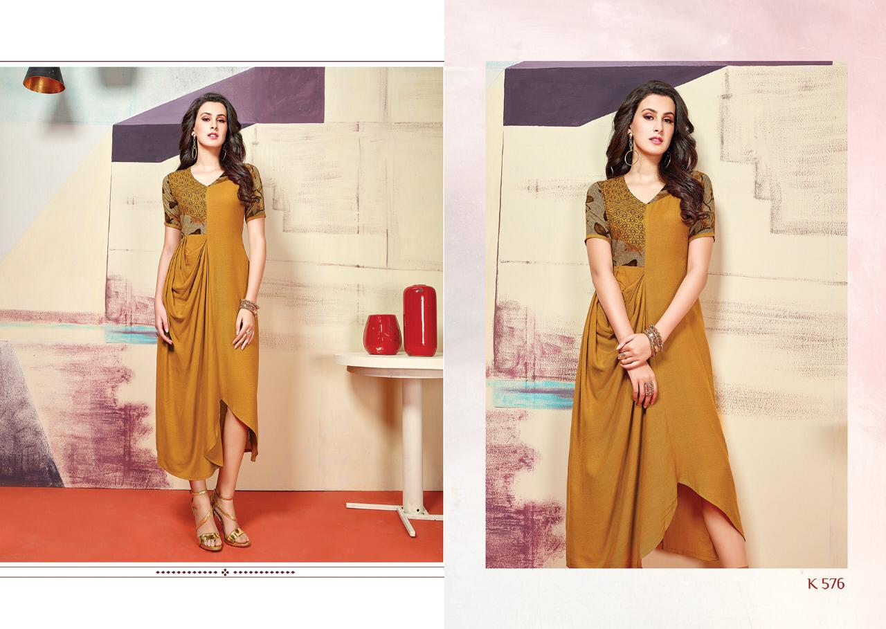 Cloud Vol-10 By Eternal Fashion 572 To 579 Series Beautiful Stylish Fancy Colorful Casual Wear & Ethnic Wear & Ready To Wear Heavy Rayon Print With Embroidery Kurtis At Wholesale Price