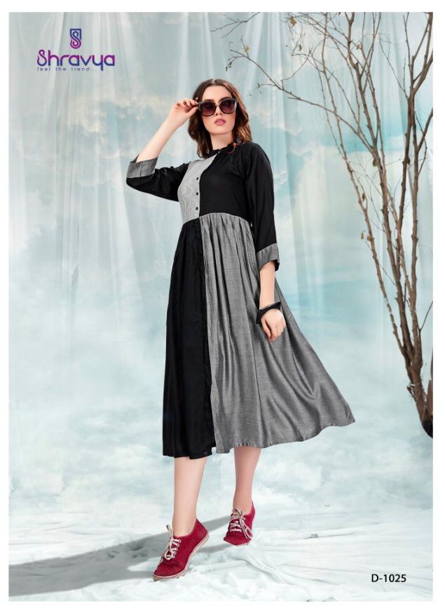 Cloud By Shravya 1021 To 1026 Series Beautiful Stylish Colorful Fancy Party Wear & Ethnic Wear & Ready To Wear Dyed Kurtis At Wholesale Price