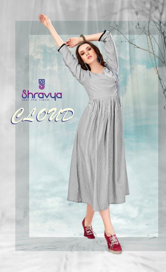Cloud By Shravya 1021 To 1026 Series Beautiful Stylish Colorful Fancy Party Wear & Ethnic Wear & Ready To Wear Dyed Kurtis At Wholesale Price