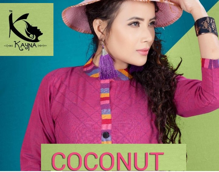 Coconut By Kayna 1001 To 1010 Series Beautiful Stylish Colorful Fancy Party Wear & Ethnic Wear & Ready To Wear Pure Cotton Slub Kurtis At Wholesale Price