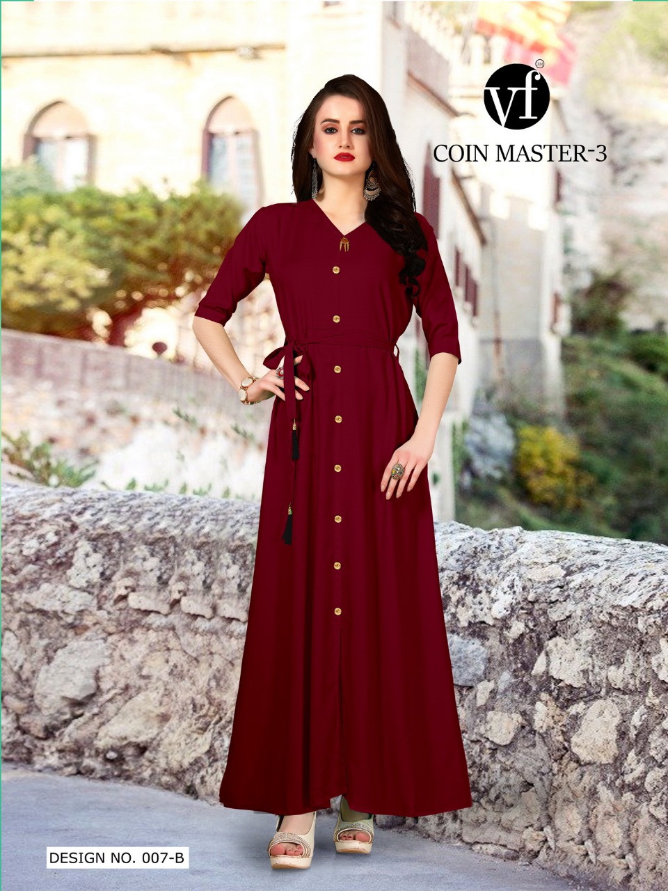 Coin Master Vol-3 By Vee Fab 007-a To 007-h Series Beautiful Stylish Fancy Colorful Casual Wear & Ethnic Wear & Ready To Wear Rayon Print & Dyed Kurtis At Wholesale Price