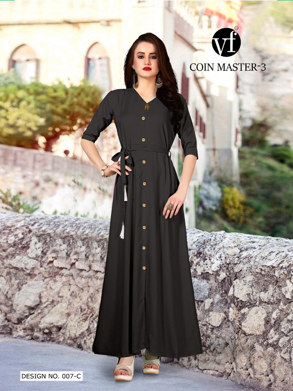 Coin Master Vol-3 By Vee Fab 007-a To 007-h Series Beautiful Stylish Fancy Colorful Casual Wear & Ethnic Wear & Ready To Wear Rayon Print & Dyed Kurtis At Wholesale Price