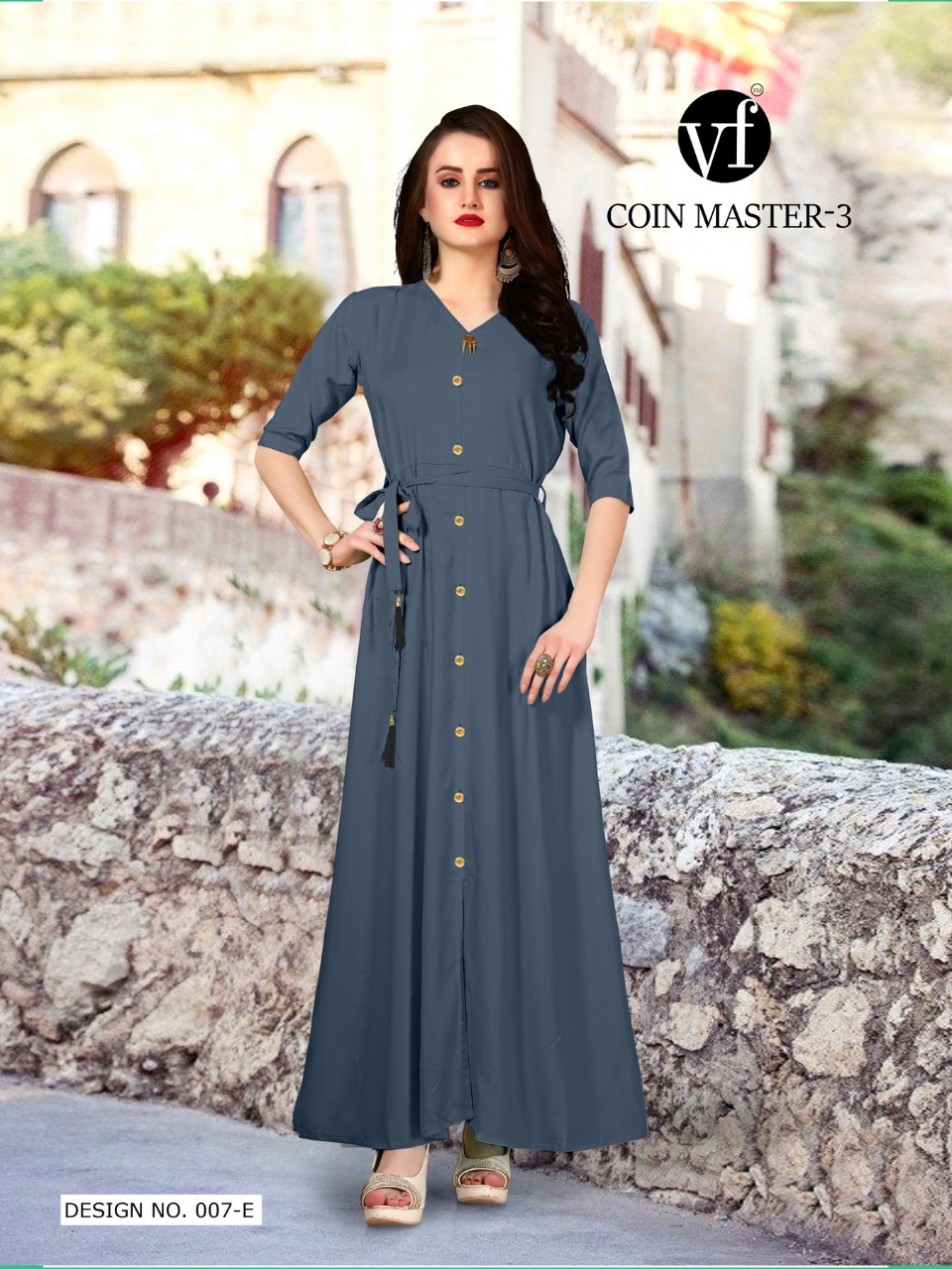 Coin Master Vol-3 By Vee Fab 007-a To 007-h Series Beautiful Stylish Fancy Colorful Casual Wear & Ethnic Wear & Ready To Wear Rayon Print & Dyed Kurtis At Wholesale Price