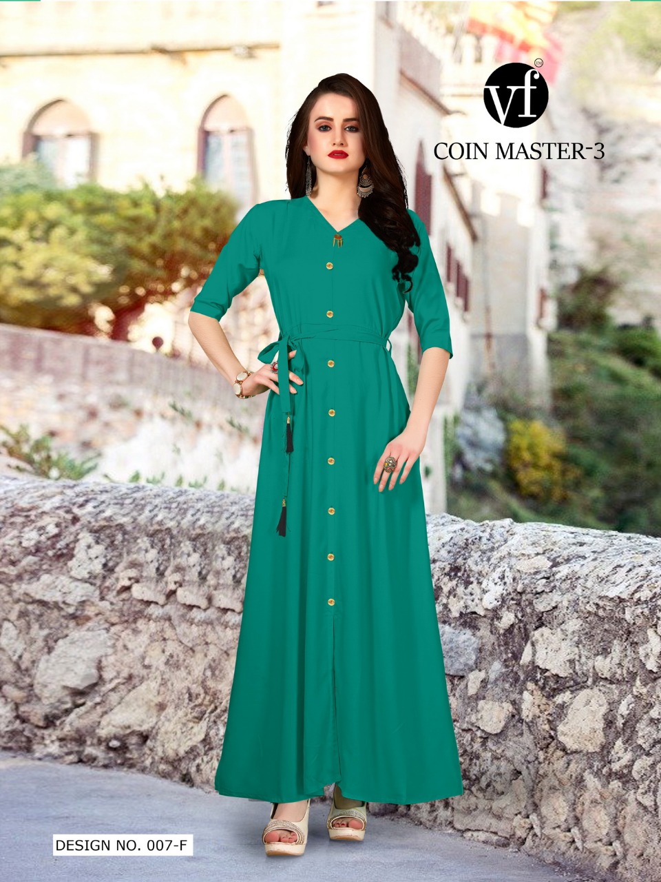 Coin Master Vol-3 By Vee Fab 007-a To 007-h Series Beautiful Stylish Fancy Colorful Casual Wear & Ethnic Wear & Ready To Wear Rayon Print & Dyed Kurtis At Wholesale Price