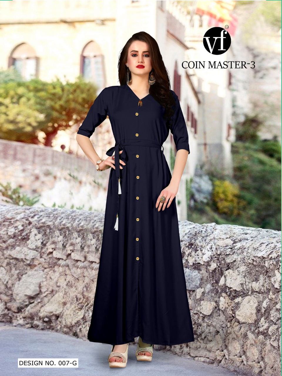 Coin Master Vol-3 By Vee Fab 007-a To 007-h Series Beautiful Stylish Fancy Colorful Casual Wear & Ethnic Wear & Ready To Wear Rayon Print & Dyed Kurtis At Wholesale Price