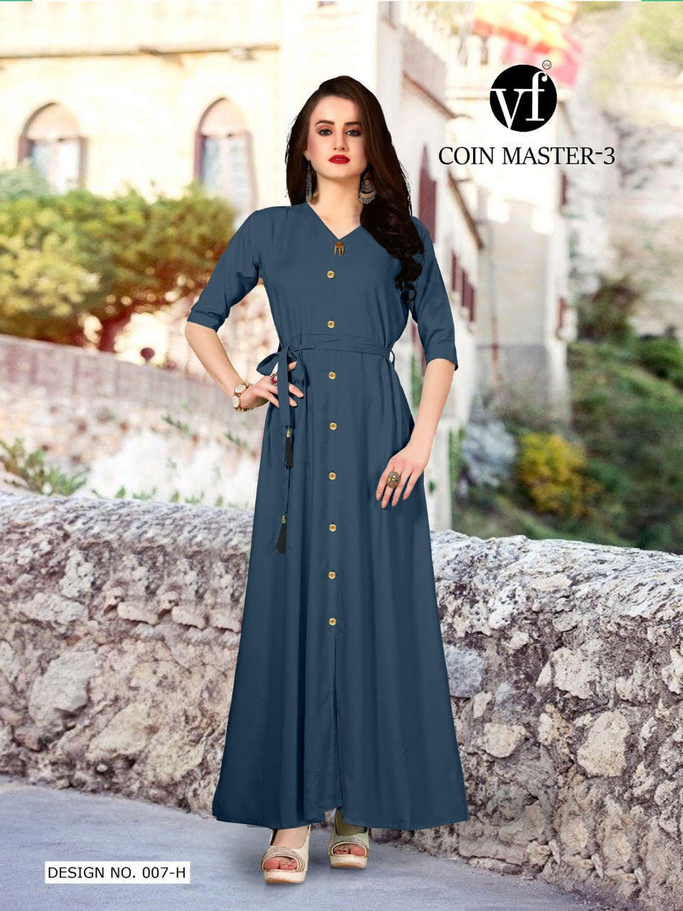 Coin Master Vol-3 By Vee Fab 007-a To 007-h Series Beautiful Stylish Fancy Colorful Casual Wear & Ethnic Wear & Ready To Wear Rayon Print & Dyed Kurtis At Wholesale Price