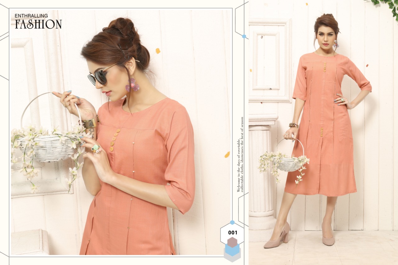Colors By Gallberry 001 To 010 Series Beautiful Colorful Stylish Fancy Casual Wear & Ethnic Wear & Ready To Wear Rayon Slub Kurtis At Wholesale Price