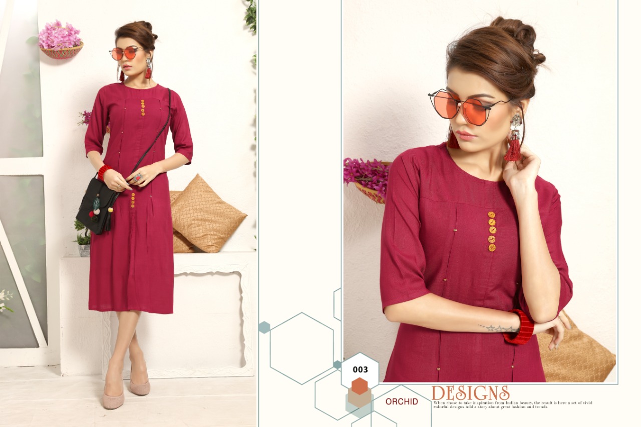 Colors By Gallberry 001 To 010 Series Beautiful Colorful Stylish Fancy Casual Wear & Ethnic Wear & Ready To Wear Rayon Slub Kurtis At Wholesale Price