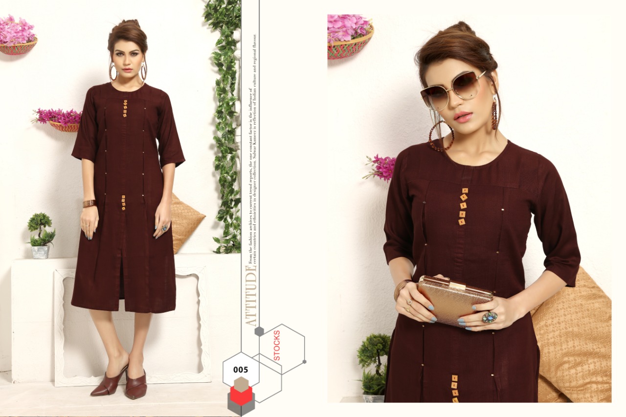 Colors By Gallberry 001 To 010 Series Beautiful Colorful Stylish Fancy Casual Wear & Ethnic Wear & Ready To Wear Rayon Slub Kurtis At Wholesale Price