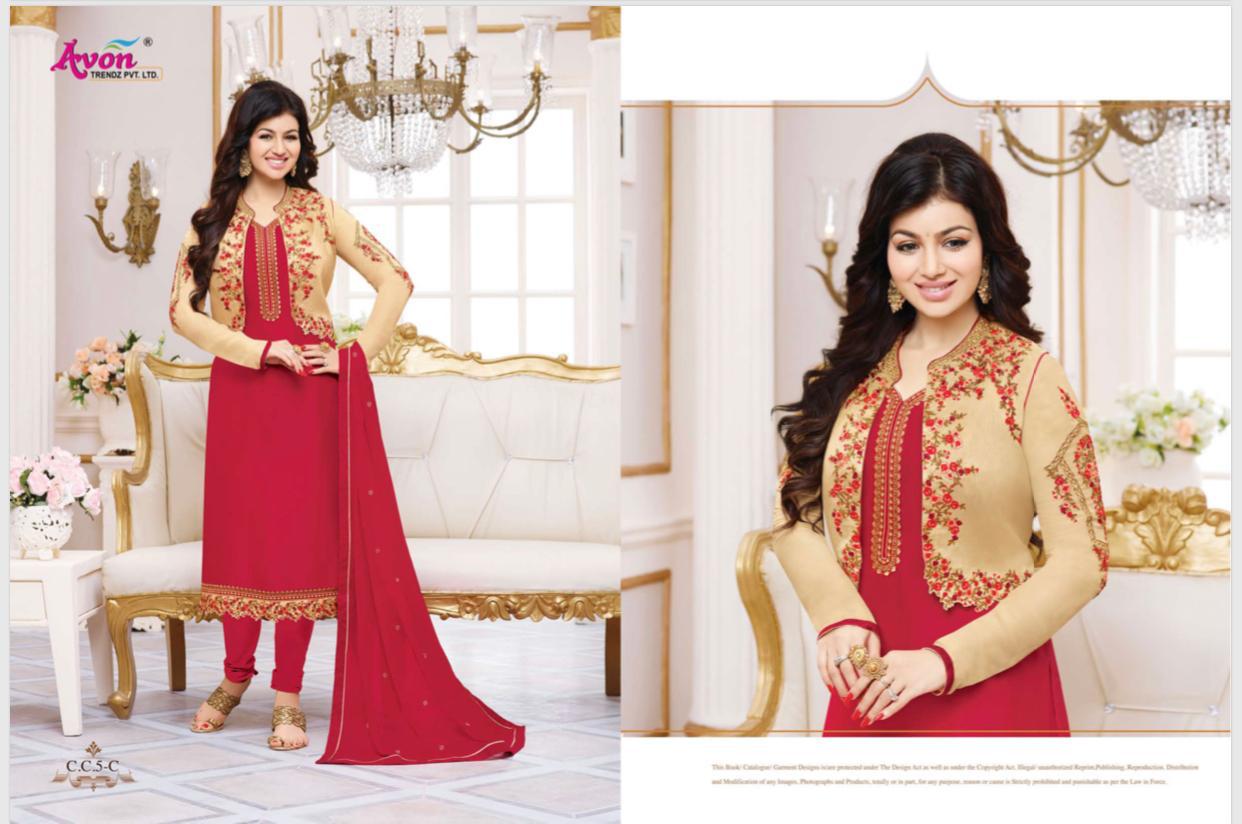 Colour Carnival Hit List-5 By Avon Trendz 5a To 5d Series Indian Traditional Wear Collection Beautiful Stylish Fancy Colorful Party Wear & Occasional Wear Faux Georgette With Heavy Embroidery Dress At Wholesale Price