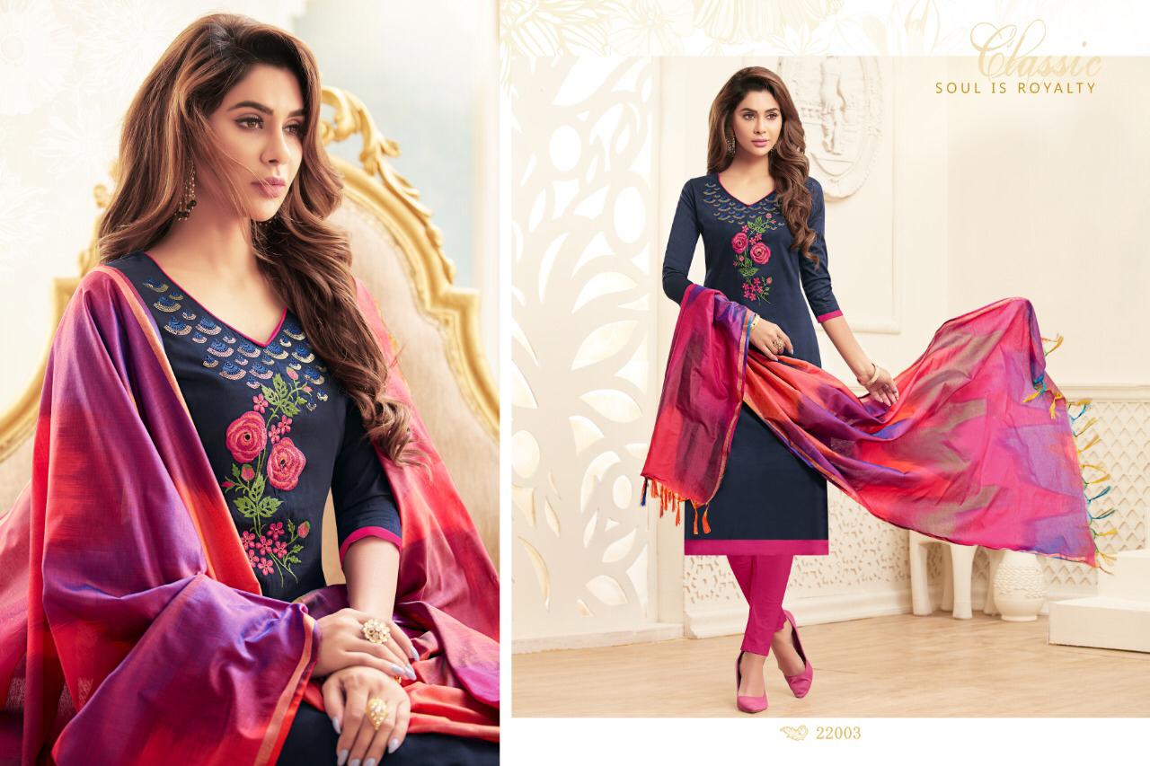 Colourful Vol-2 By Raghav Royal 22001 To 22012 Beautiful Suits Colorful Stylish Fancy Casual Wear & Ethnic Wear Soft Cotton Embroidery Dresses At Wholesale Price