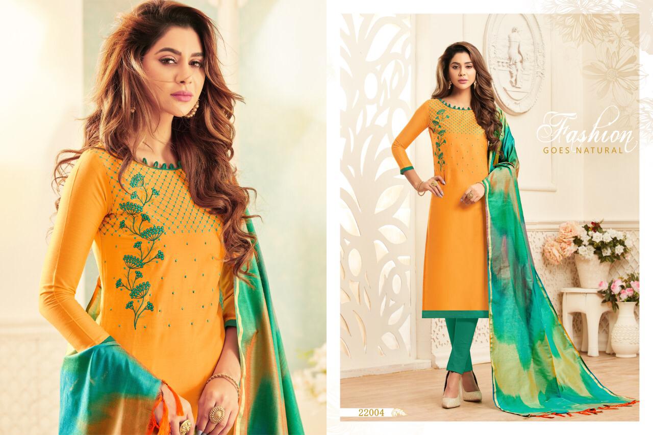Colourful Vol-2 By Raghav Royal 22001 To 22012 Beautiful Suits Colorful Stylish Fancy Casual Wear & Ethnic Wear Soft Cotton Embroidery Dresses At Wholesale Price