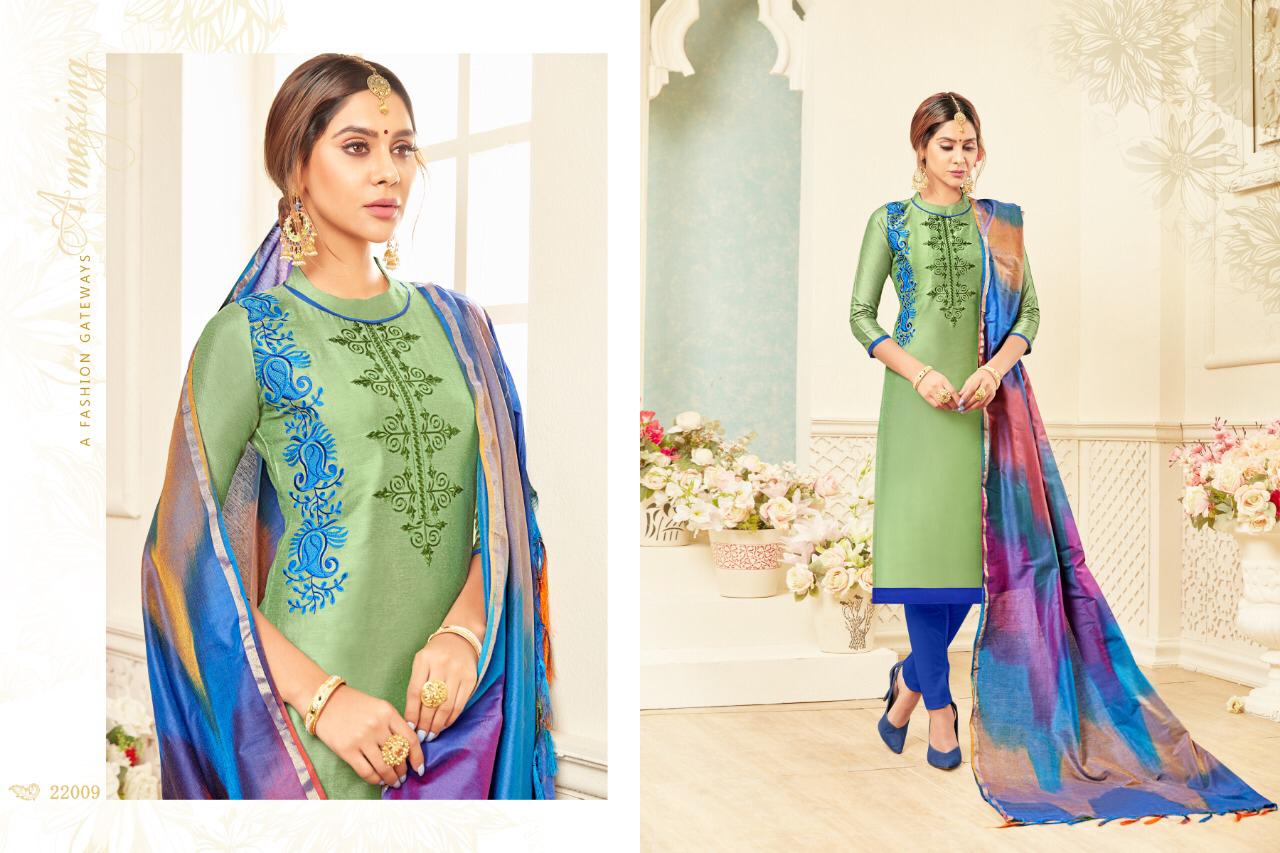 Colourful Vol-2 By Raghav Royal 22001 To 22012 Beautiful Suits Colorful Stylish Fancy Casual Wear & Ethnic Wear Soft Cotton Embroidery Dresses At Wholesale Price
