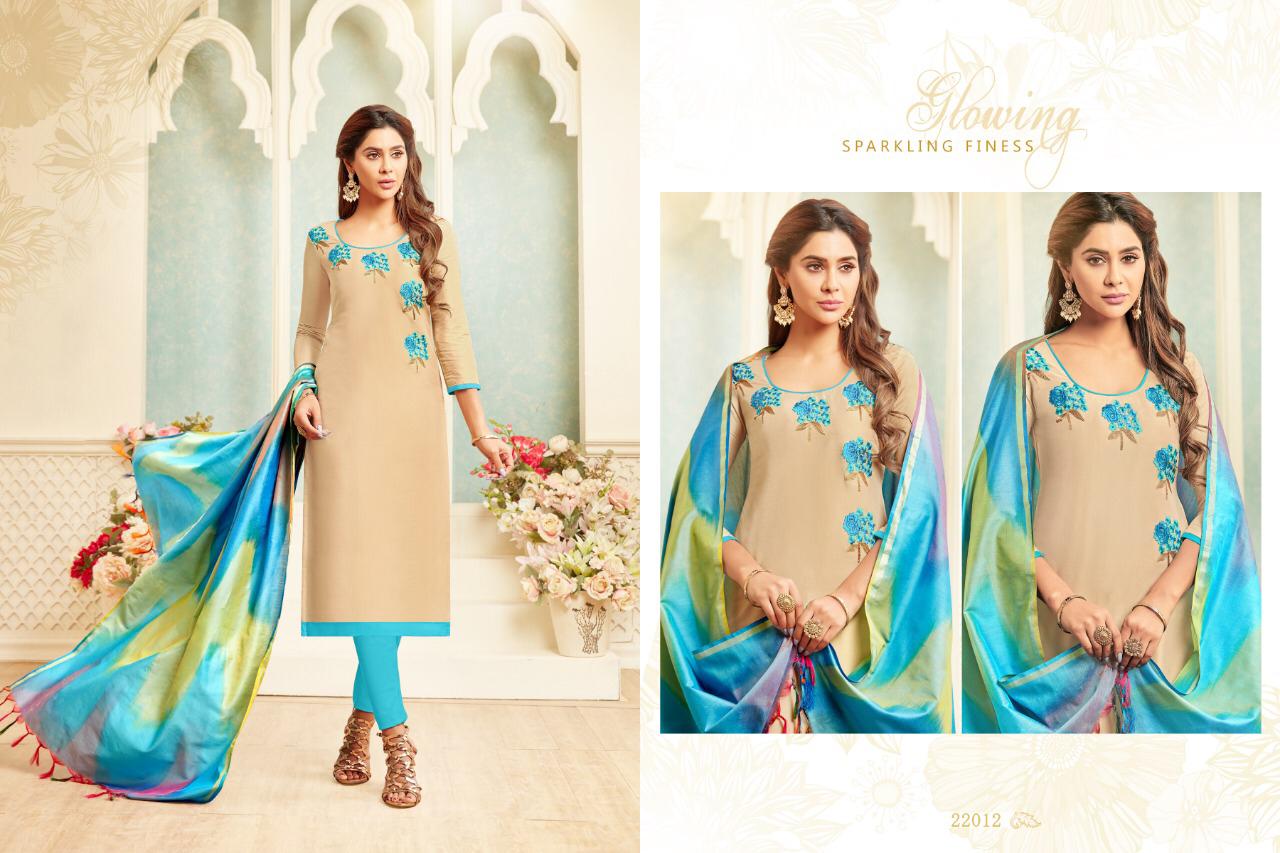 Colourful Vol-2 By Raghav Royal 22001 To 22012 Beautiful Suits Colorful Stylish Fancy Casual Wear & Ethnic Wear Soft Cotton Embroidery Dresses At Wholesale Price