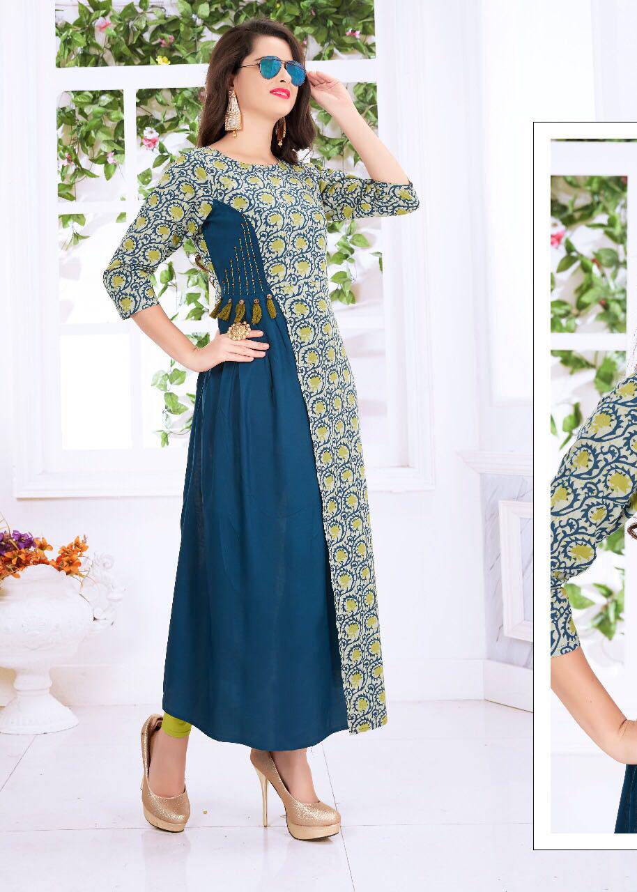 Cool Kite By Studio Manav Mills 1001 To 1012 Series Indian Traditional Wear Collection Beautiful Stylish Fancy Colorful Party Wear & Occasional Wear Heavy Rayon Kurtis At Wholesale Price