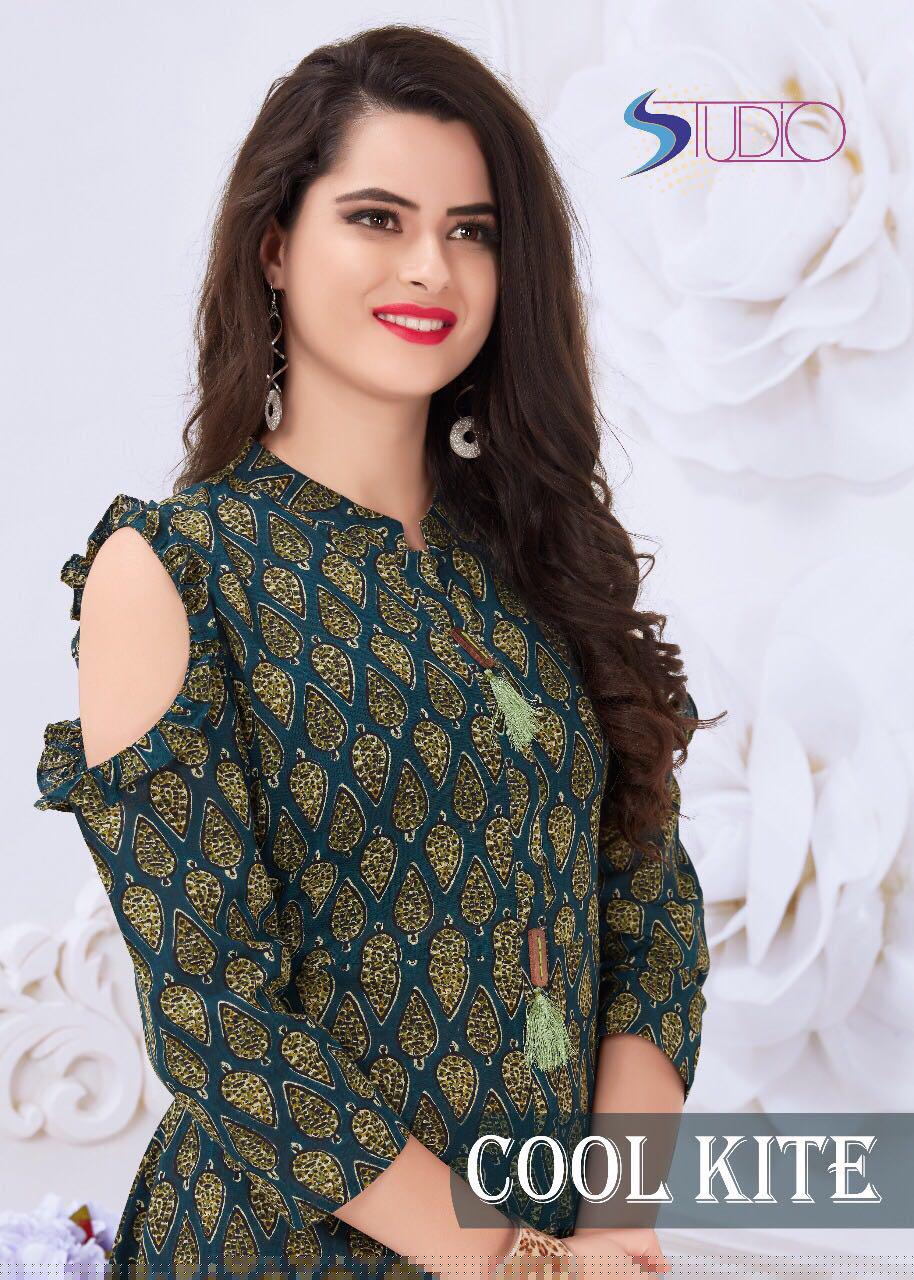 Cool Kite By Studio Manav Mills 1001 To 1012 Series Indian Traditional Wear Collection Beautiful Stylish Fancy Colorful Party Wear & Occasional Wear Heavy Rayon Kurtis At Wholesale Price
