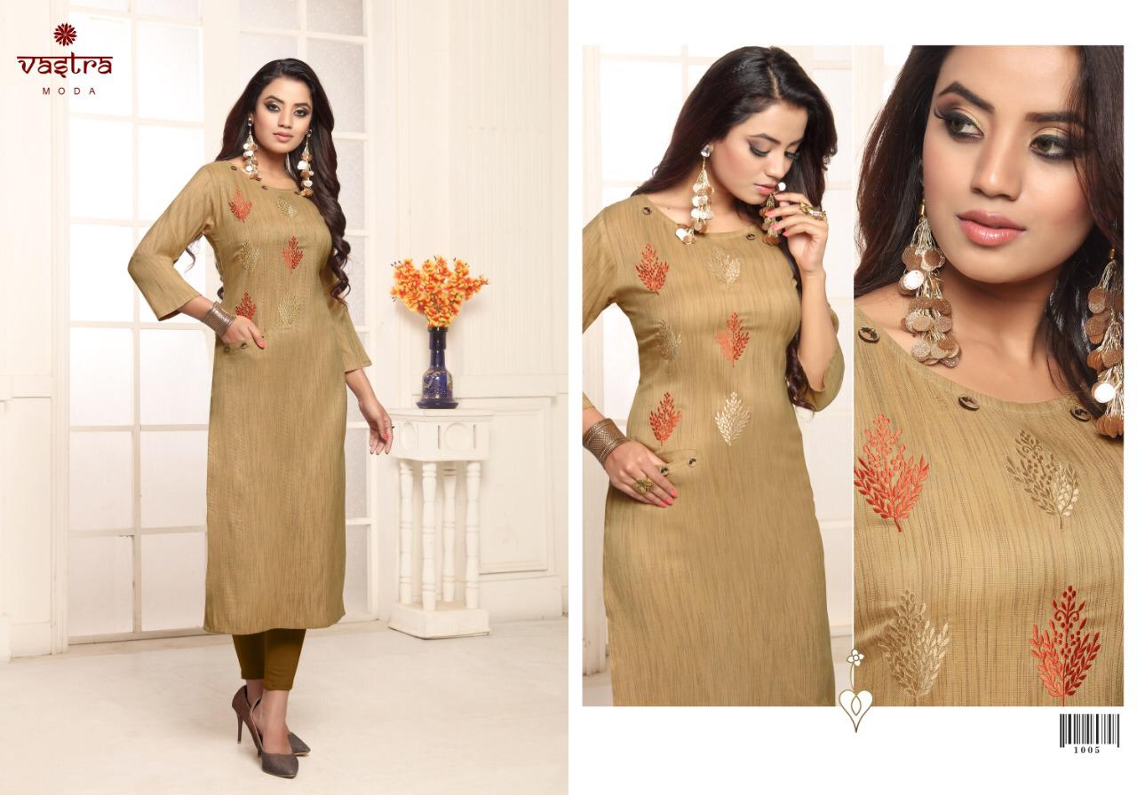 Coral By Vastra Moda 1001 To 1008 Series Beautiful Designer Colorful Stylish Fancy Casual Wear & Ethnic Wear & Ready To Wear Premium Lining Rayon Kurtis At Wholesale Price