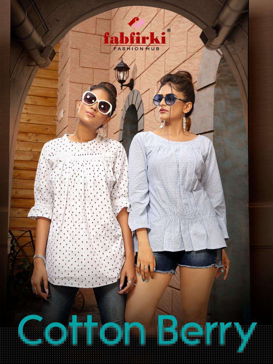 Cotton Berry By Fabfirki 1001 To 1005 Series Designer Beautiful Stylish Colorful Fancy Ready To Wear & Casual Wear & Ethnic Wear Arayon & Cotton Tops At Wholesale Price