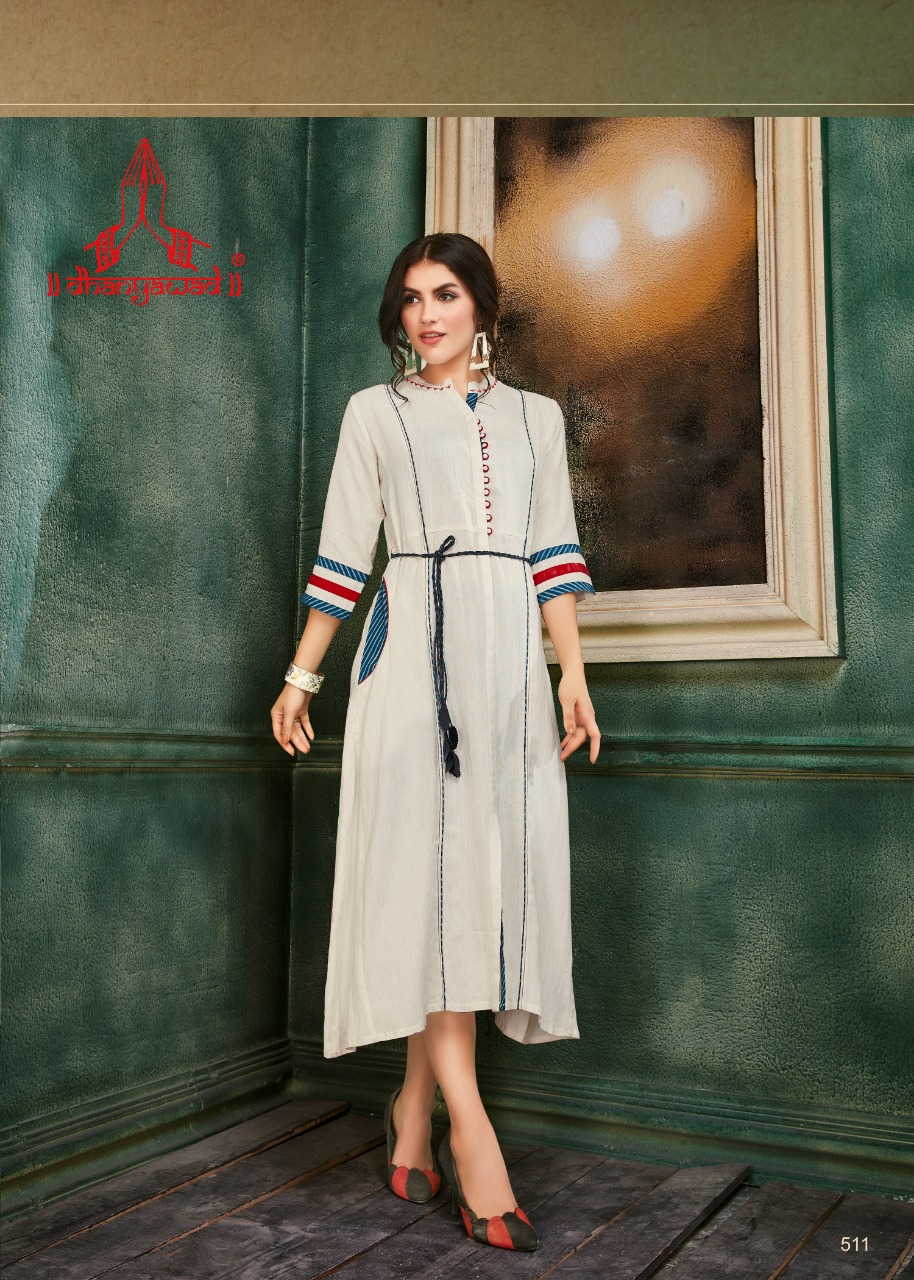 Cotton Candy By Dhanyawad 511 To 517 Series Beautiful Colorful Stylish Fancy Casual Wear & Ethnic Wear & Ready To Wear Pure Cotton Handloom Kurtis At Wholesale Price